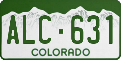 CO license plate ALC631