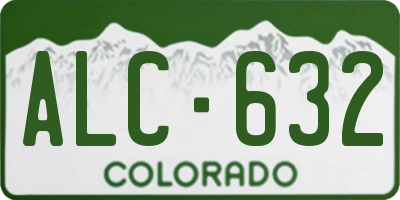 CO license plate ALC632