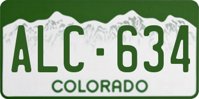 CO license plate ALC634