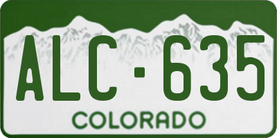 CO license plate ALC635