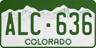 CO license plate ALC636