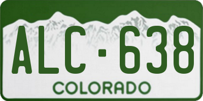 CO license plate ALC638