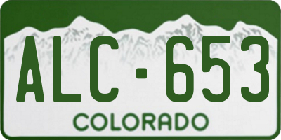 CO license plate ALC653