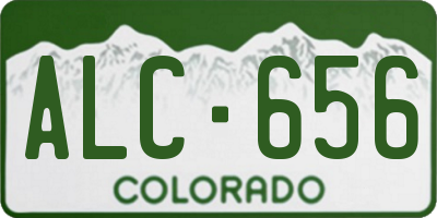 CO license plate ALC656