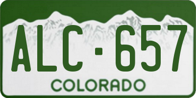 CO license plate ALC657