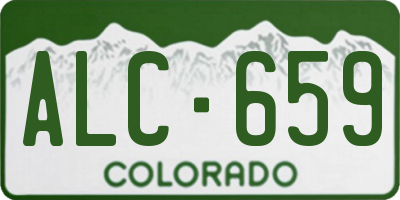CO license plate ALC659