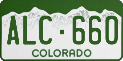 CO license plate ALC660