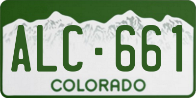 CO license plate ALC661