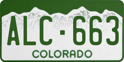 CO license plate ALC663