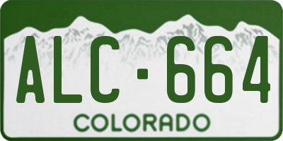 CO license plate ALC664