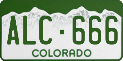 CO license plate ALC666