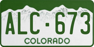 CO license plate ALC673