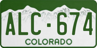 CO license plate ALC674
