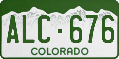 CO license plate ALC676