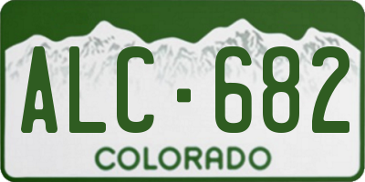 CO license plate ALC682