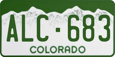 CO license plate ALC683