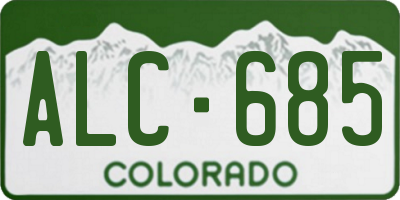 CO license plate ALC685