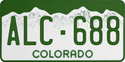 CO license plate ALC688