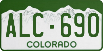 CO license plate ALC690