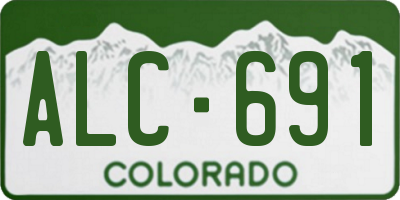 CO license plate ALC691