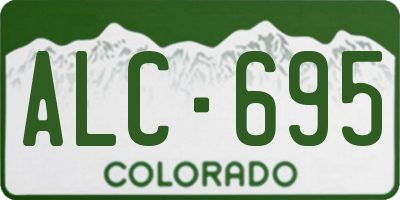 CO license plate ALC695