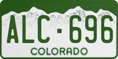 CO license plate ALC696