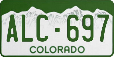 CO license plate ALC697