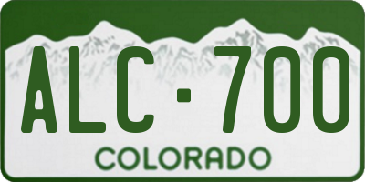 CO license plate ALC700