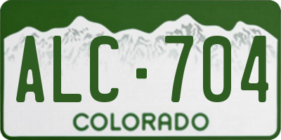 CO license plate ALC704