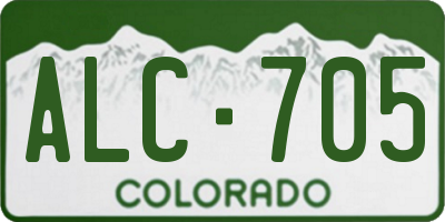 CO license plate ALC705