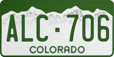 CO license plate ALC706