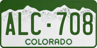 CO license plate ALC708