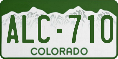 CO license plate ALC710