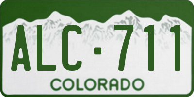 CO license plate ALC711