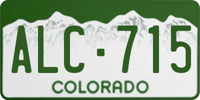 CO license plate ALC715