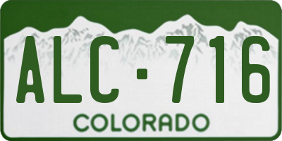 CO license plate ALC716