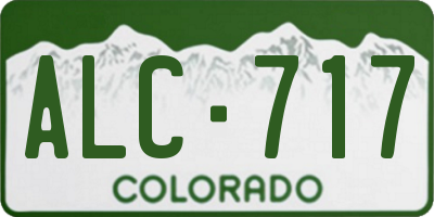 CO license plate ALC717