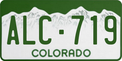 CO license plate ALC719