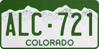 CO license plate ALC721