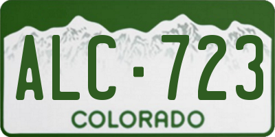 CO license plate ALC723