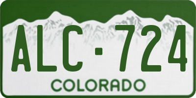 CO license plate ALC724