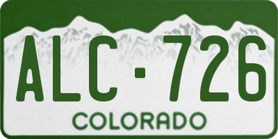 CO license plate ALC726