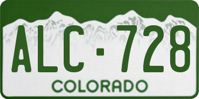 CO license plate ALC728