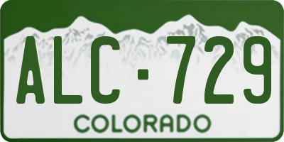 CO license plate ALC729