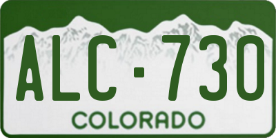 CO license plate ALC730