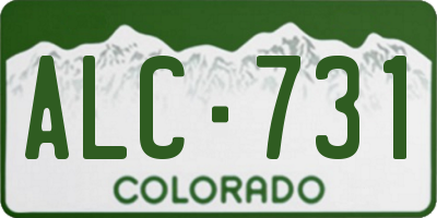 CO license plate ALC731