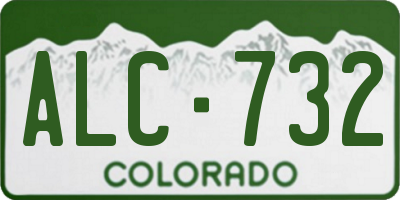 CO license plate ALC732