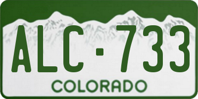 CO license plate ALC733