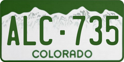 CO license plate ALC735