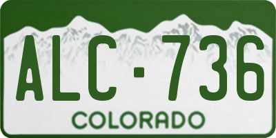CO license plate ALC736